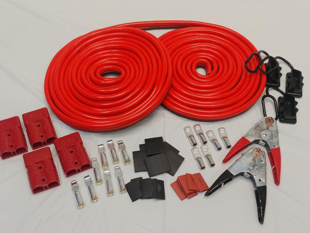Winch Jump Ultra Mount Quick Connect 40ft DIY Set-Red